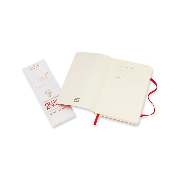 Moleskine Scarlet Red Pocket Ruled Notebook Soft Cover