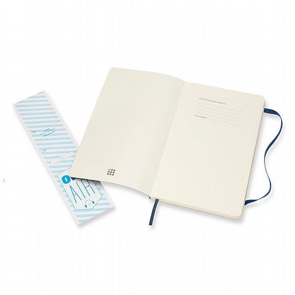 Moleskine Sapphire Blue Large Ruled Notebook Soft Cover