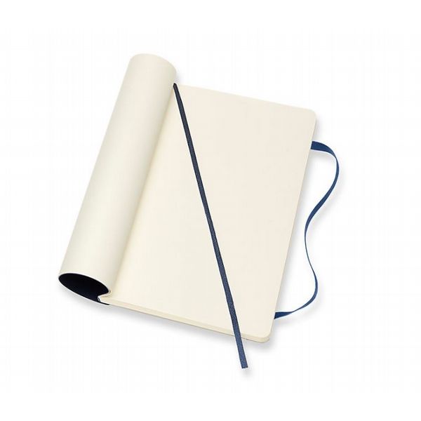 Moleskine Sapphire Blue Large Plain Notebook Soft Cover