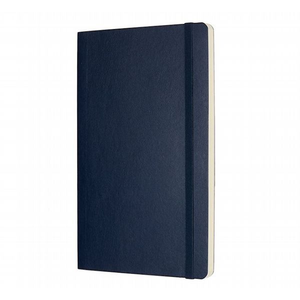Moleskine Sapphire Blue Large Plain Notebook Soft Cover