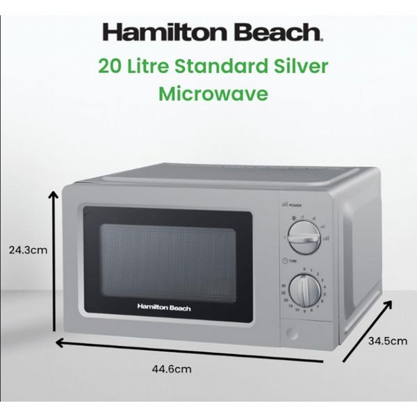 Hamilton Beach 20L, 700W Microwave - Silver