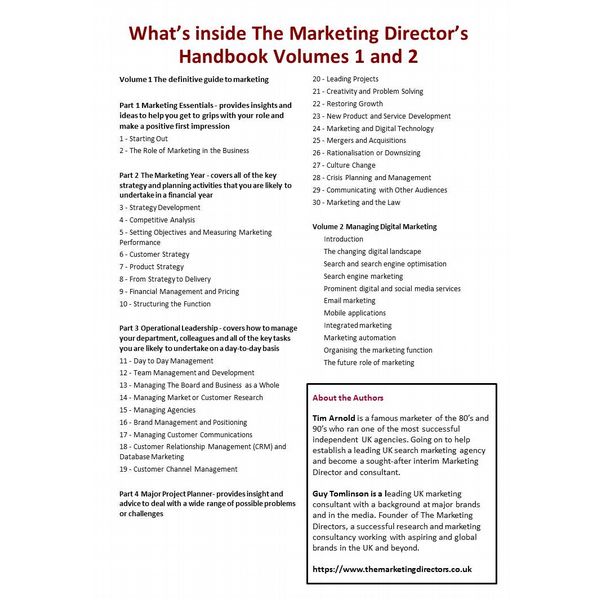 Marketing Director's Handbook Volume 2, The: Managing Digital Marketing: 2020
