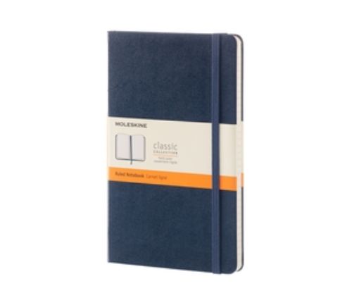 Moleskine Sapphire Blue Large Ruled Notebook Hard Cover