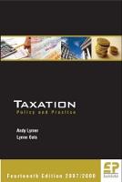 Taxation: Policy & Practice (2007/08)