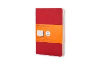 Moleskine Ruled Cahier L - Red Cover (3 Set)
