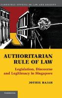 Authoritarian Rule of Law (PDF eBook)