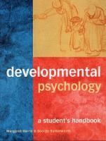 Developmental Psychology: A Student's Handbook