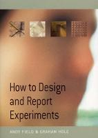 How to Design and Report Experiments (PDF eBook)