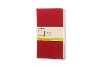 Moleskine Plain Cahier L - Red Cover (3 Set)
