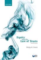 Equity and the Law of Trusts (PDF eBook)