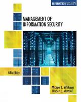 Management of Information Security (PDF eBook)