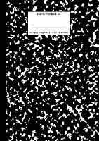 Marble Notebook A4: Black Marble College Ruled Journal