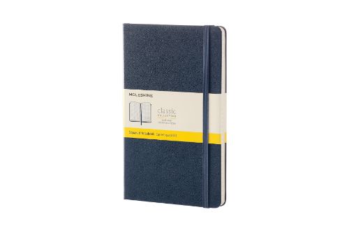 Moleskine Sapphire Blue Large Squared Notebook Hard Cover