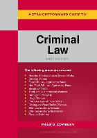 Straightforward Guide To Criminal Law, A