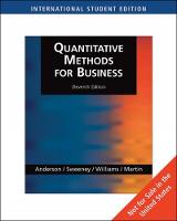 Quantitative Methods for Business, International Edition (with Student CD-ROM)