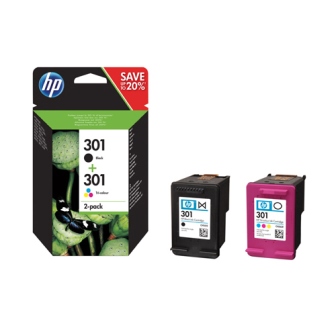 HP 301 Black/Colour Ink Cartridges (2 Pack) N9J72AE