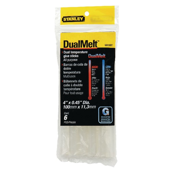 Stanley 4 Inch Dual Melt Glue Sticks (24 Pack)
