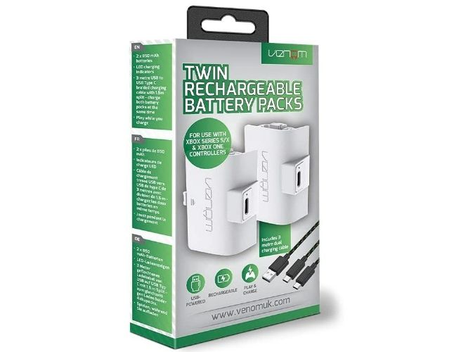 Venom - Twin Rechargeable Battery Packs White - For Xbox Series X
