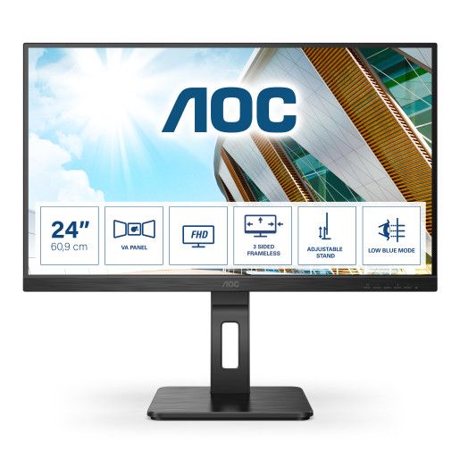 AOC 23.8 VA 1920x1080 75Hz VGA DVI HDMI Monitor