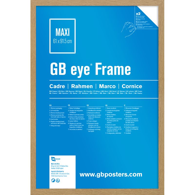 GB Eye Contemporary Wooden Oak Picture Frame - Maxi - 61 x 91.5cm