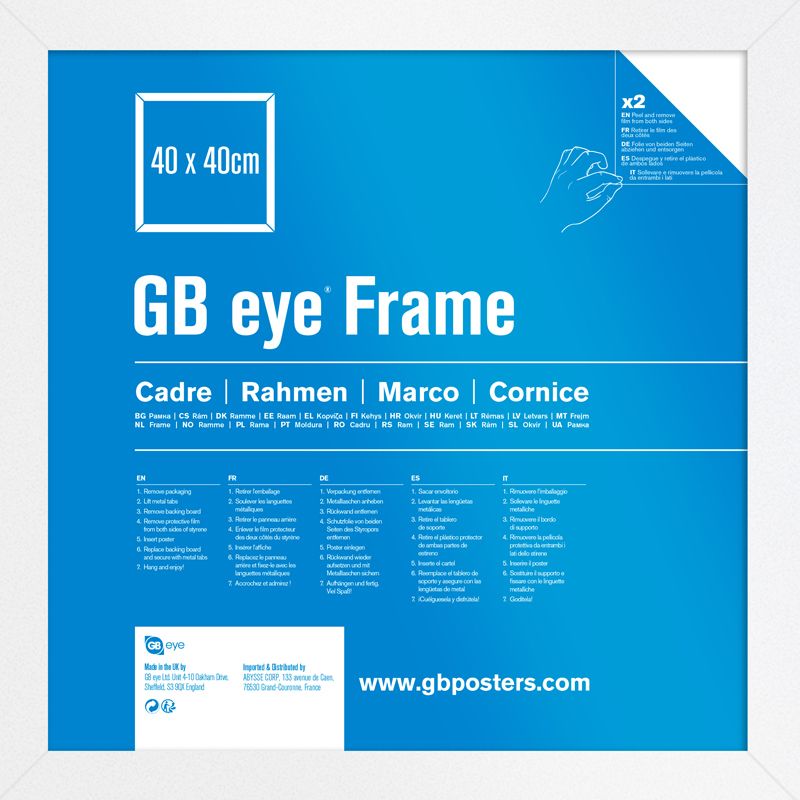 GB Eye Contemporary Wooden White Picture Frame - 40 x 40cm