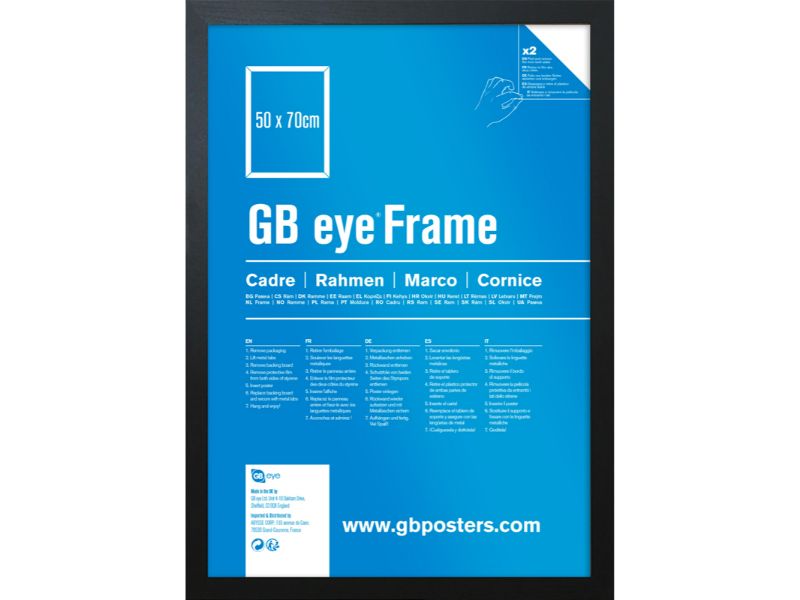 GB Eye Contemporary Wooden Black Picture Frame - 50 x 70cm