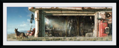Fallout Garage 30 x 75cm Framed Collector Print
