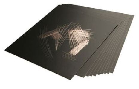 Essdee Scraperfoil Black coated Goldfoil: pack of 10 sheets