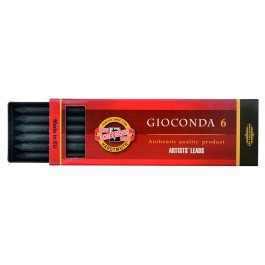 Koh-I-Noor: Gioconda Compressed Charcoal for Leadholder 5.6mm: Set of 6: Medium