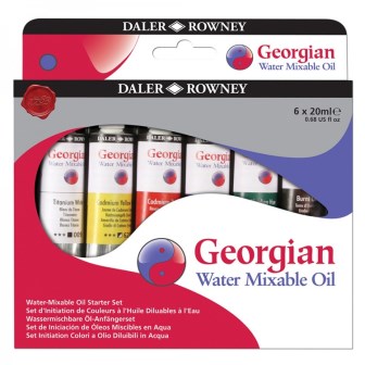 Daler Rowney Georgian Water Mixable Oil Colour: Starter Set: 6x20ml