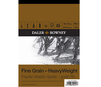 Daler Rowney A4: Fine Grain Heavyweight Paper Pad - 200gsm - 30 Sheets