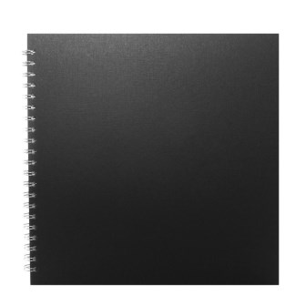 Pink Pig: Sketchbook: 150gsm: 11x11in: Black Cover: Square