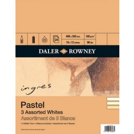 Daler Rowney Ingres Pastel Paper - 3 Shades of White