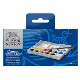 Winsor & Newton: Cotman: Watercolour: Sketchers Pocket Box Set: 12 Half Pans