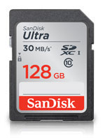 SanDisk SD Ultra 128Gb 30MB/s Class 10