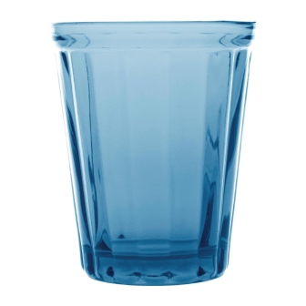 Olympia Cabot Panelled Glass Tumbler Blue 260ml