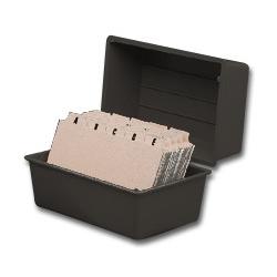 6 x 4 Inch Card Index Box - Black - Each
