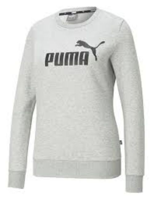 Puma Women's ESS Logo Crew - Light Grey Heather