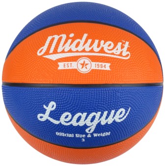 Midwest League Basketball Blue/Orange Size 3 - Each