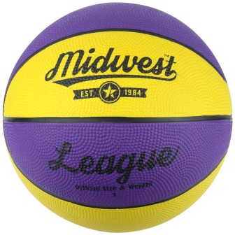 Midwest League Basketball Yellow/Purple Size 3 - Each