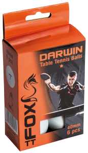 Fox TT Darwin 1 Star Table Tennis Balls - Box of 6