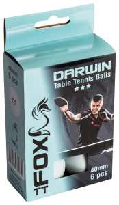 Fox TT Darwin 3 Star Table Tennis Balls - Box of 6