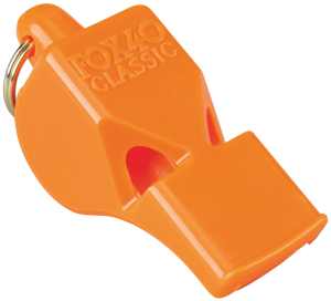 Fox 40 Classic Safety Whistle C/W Wrist - Lanyard Orange - Each