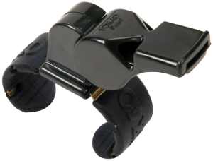 Fox 40 Pearl Official Fingergrip Whistle Black - Each