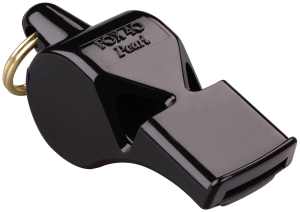 Fox 40 Pearl Official Whistle C/W Wrist - Lanyard Black - Each