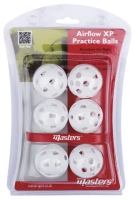 Masters Airflow Practice Balls White - Pack of 6