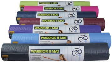 Yoga-Mad Warrior II Mat 4mm Purple - Each