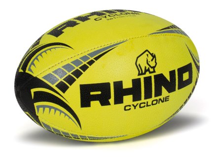 Rhino Cyclone Rugby Ball Fluo Yellow Size 3