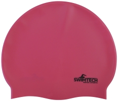 SwimTech Silicone Swim Cap - Pink - Each