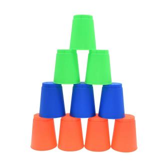 Stacking Cups (Pack of 12) - Blue/Green/Orange